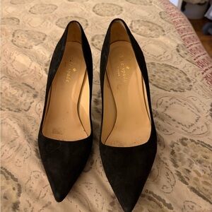 Kate Spade Black Suede Heels